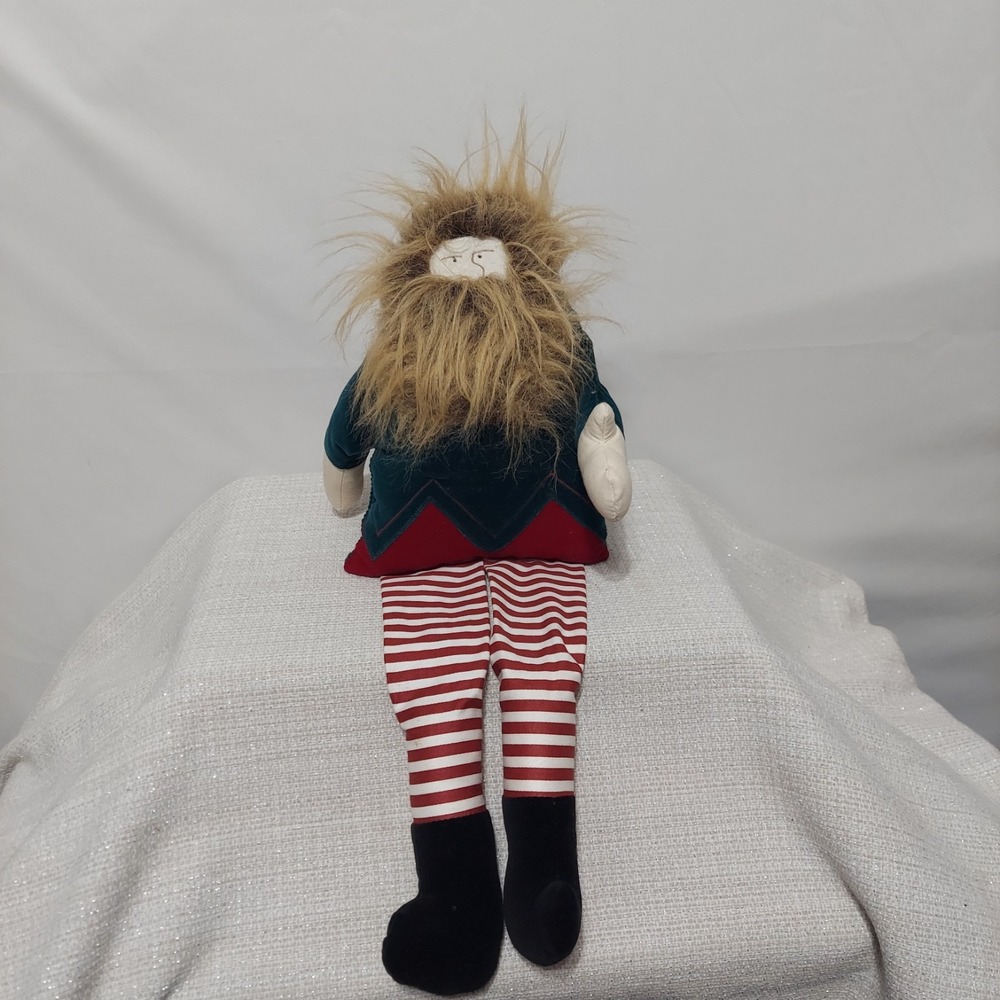 Woof & Poof Musical Santa Claus 21" Vintage handmade "Deck the halls"‎